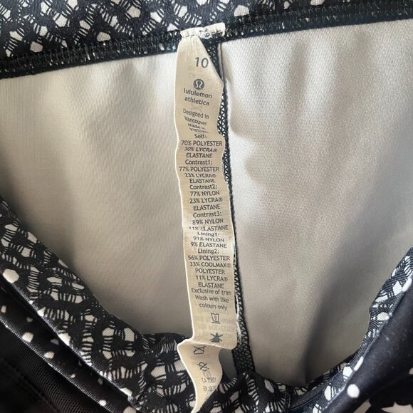 Lululemon Wunder Under Legging-Black/White/Grey-Size 10 - Picture 8 of 8
